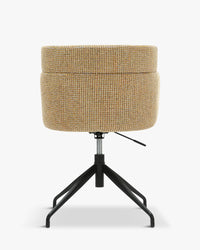 Chaise de bureau rotative Baron - Tweed jaune Miami