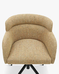 Chaise de bureau rotative Baron - Tweed jaune Miami