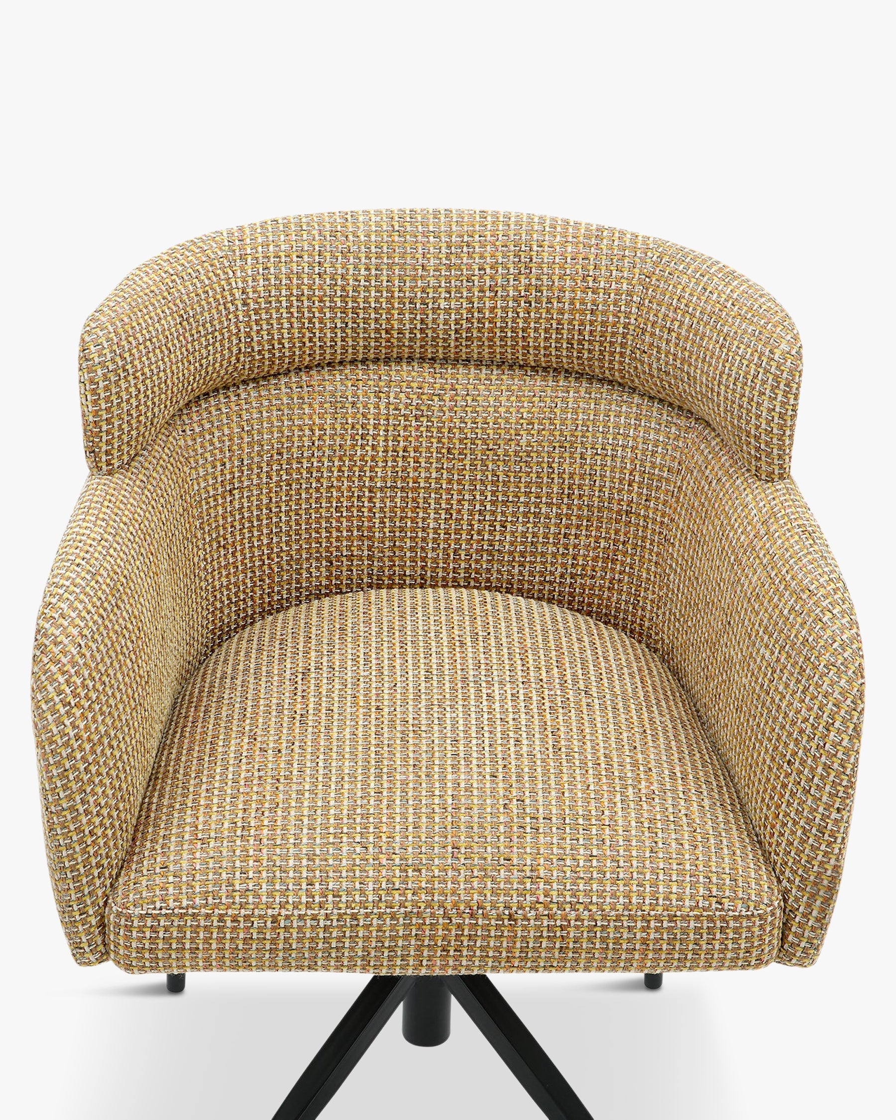 Chaise de bureau rotative Baron - Tweed jaune Miami