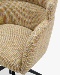 Chaise de bureau rotative Baron - Tweed jaune Miami