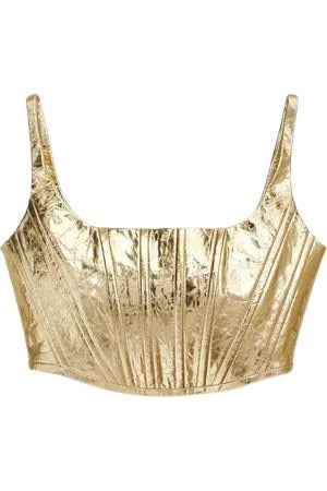 1 NEW / 2 TROCA /208,5€   Corset en cuir - Gold