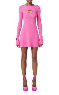Aimée ribbed short dress - Pink