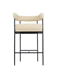 Tabouret de bar Arcade - Blanc Bouclette