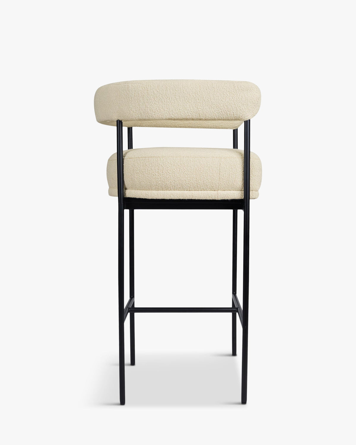 Tabouret de bar Arcade - Blanc Bouclette