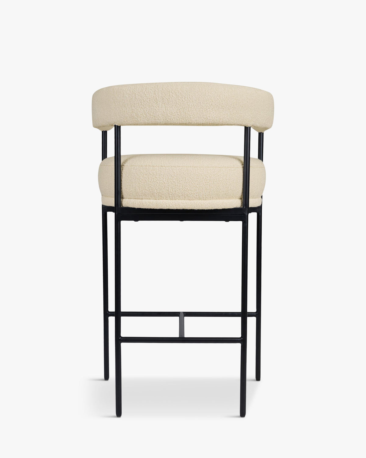 Tabouret de bar Arcade - Blanc Bouclette