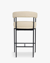 Tabouret de bar Arcade - Blanc Bouclette