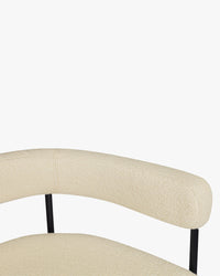 Tabouret de bar Arcade - Blanc Bouclette