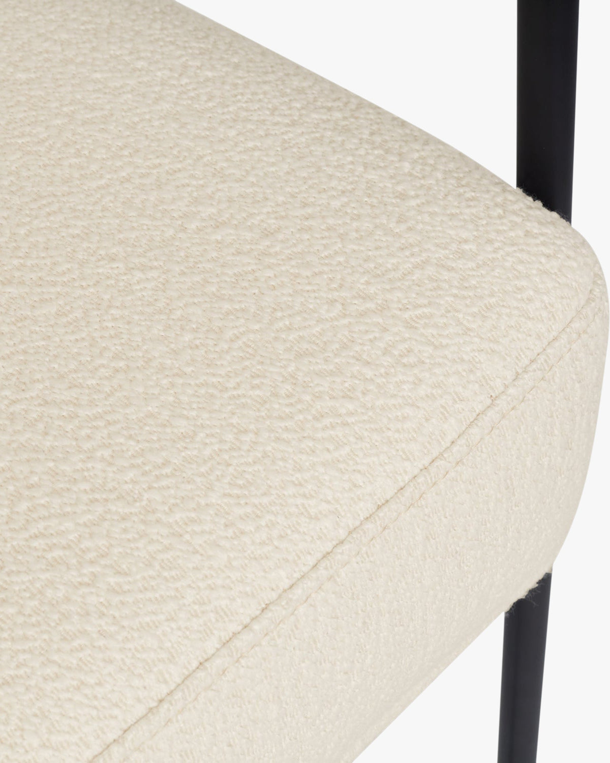 Tabouret de bar Arcade - Blanc Bouclette