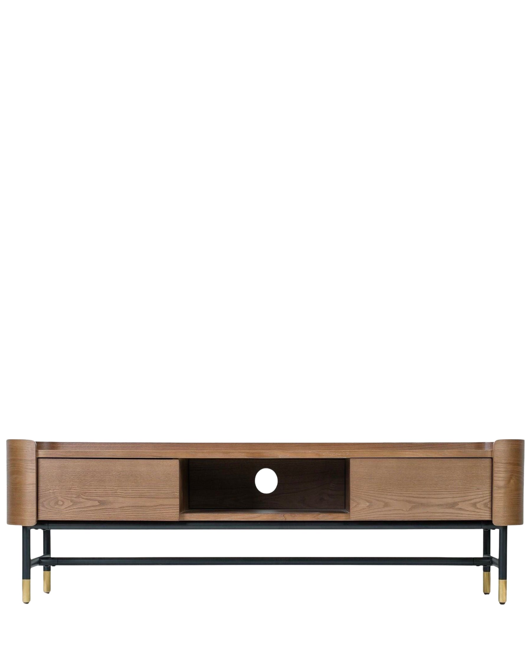 Jeffrey wooden TV stand - Walnut wood