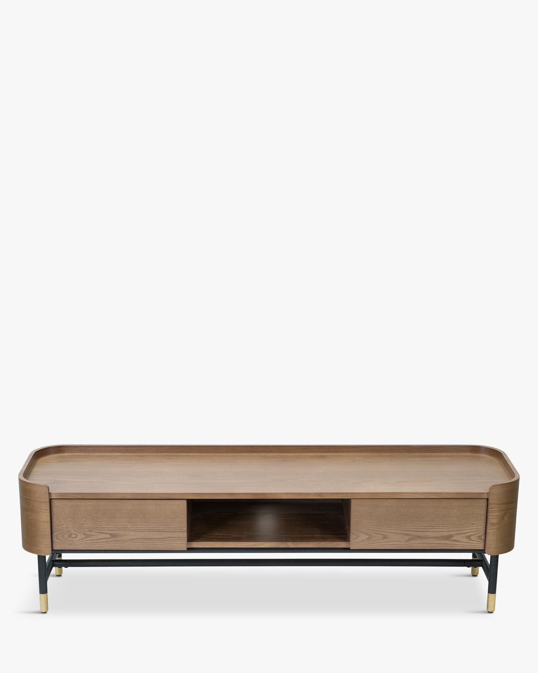 Jeffrey wooden TV stand - Walnut wood