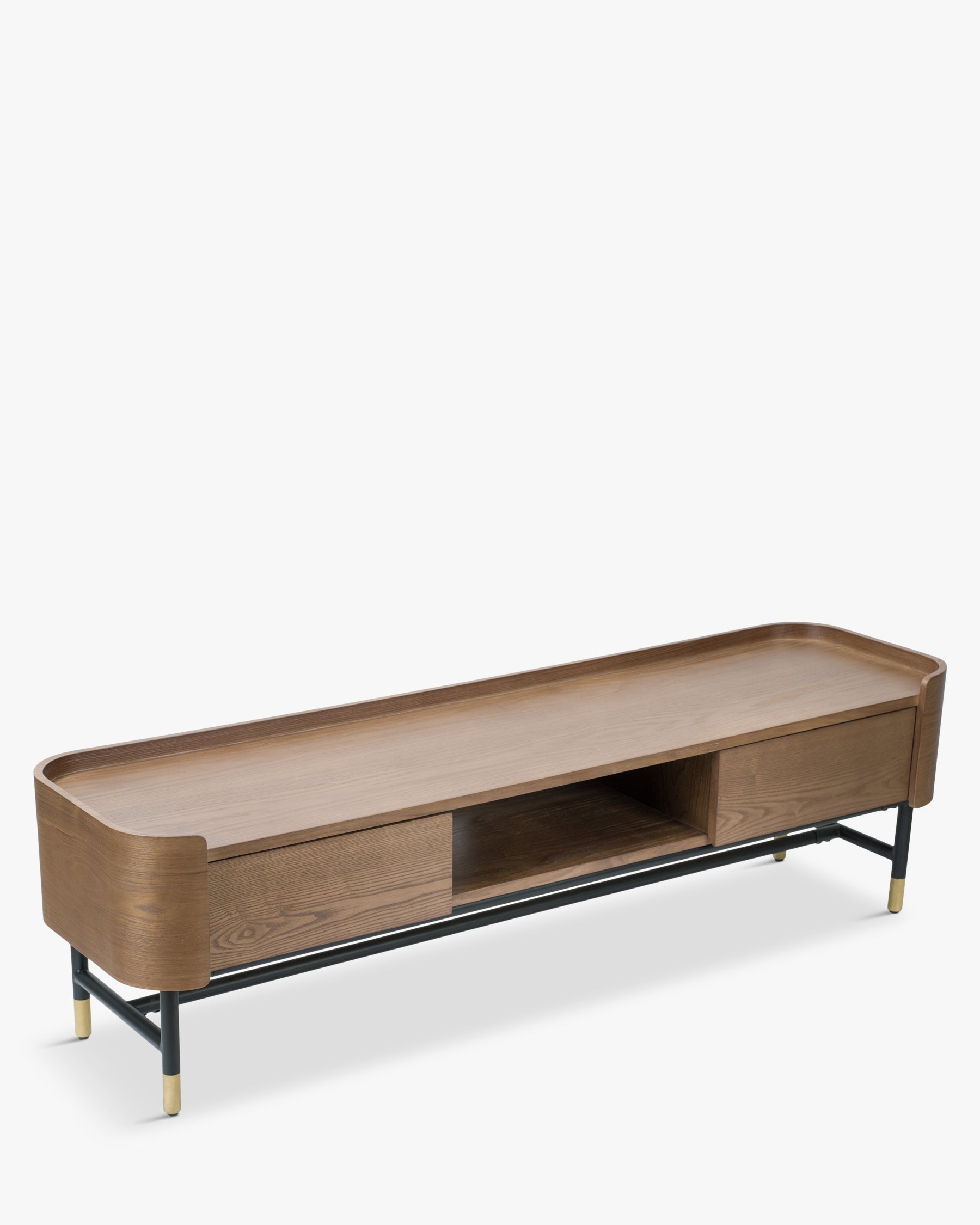 Jeffrey wooden TV stand - Walnut wood