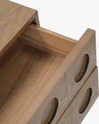 Table de chevet Cooper en bois - Bois noyer