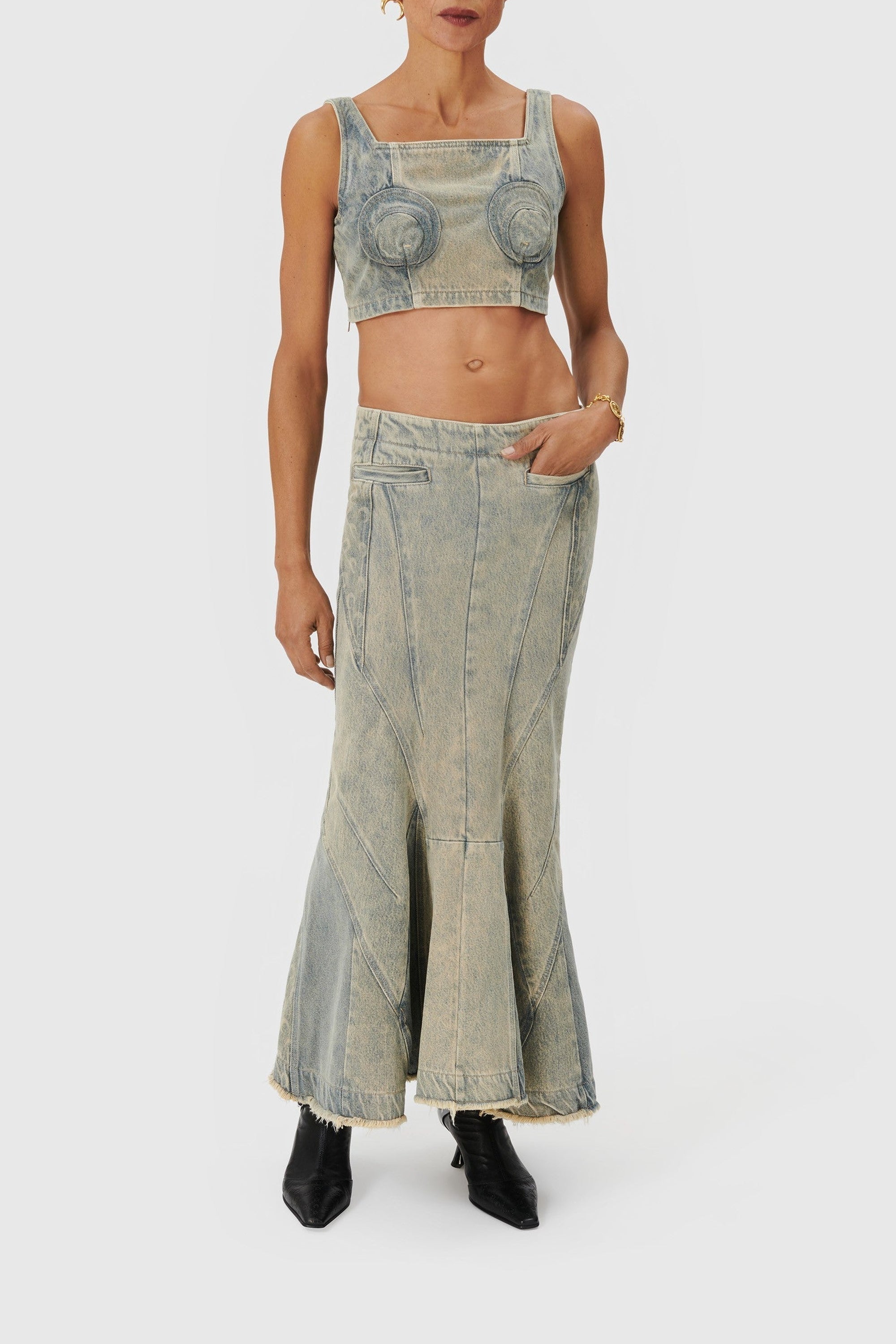 PRIX MARQUE : 170€_Grey Denim Top - Grey Denim