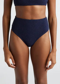 Bas de bikini taille haute à smocks - Burnt Orange