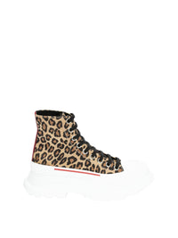 Sneakers montantes Tread Slick en cuir - Brown