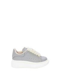 Sneakers à lacets en cuir - Grey