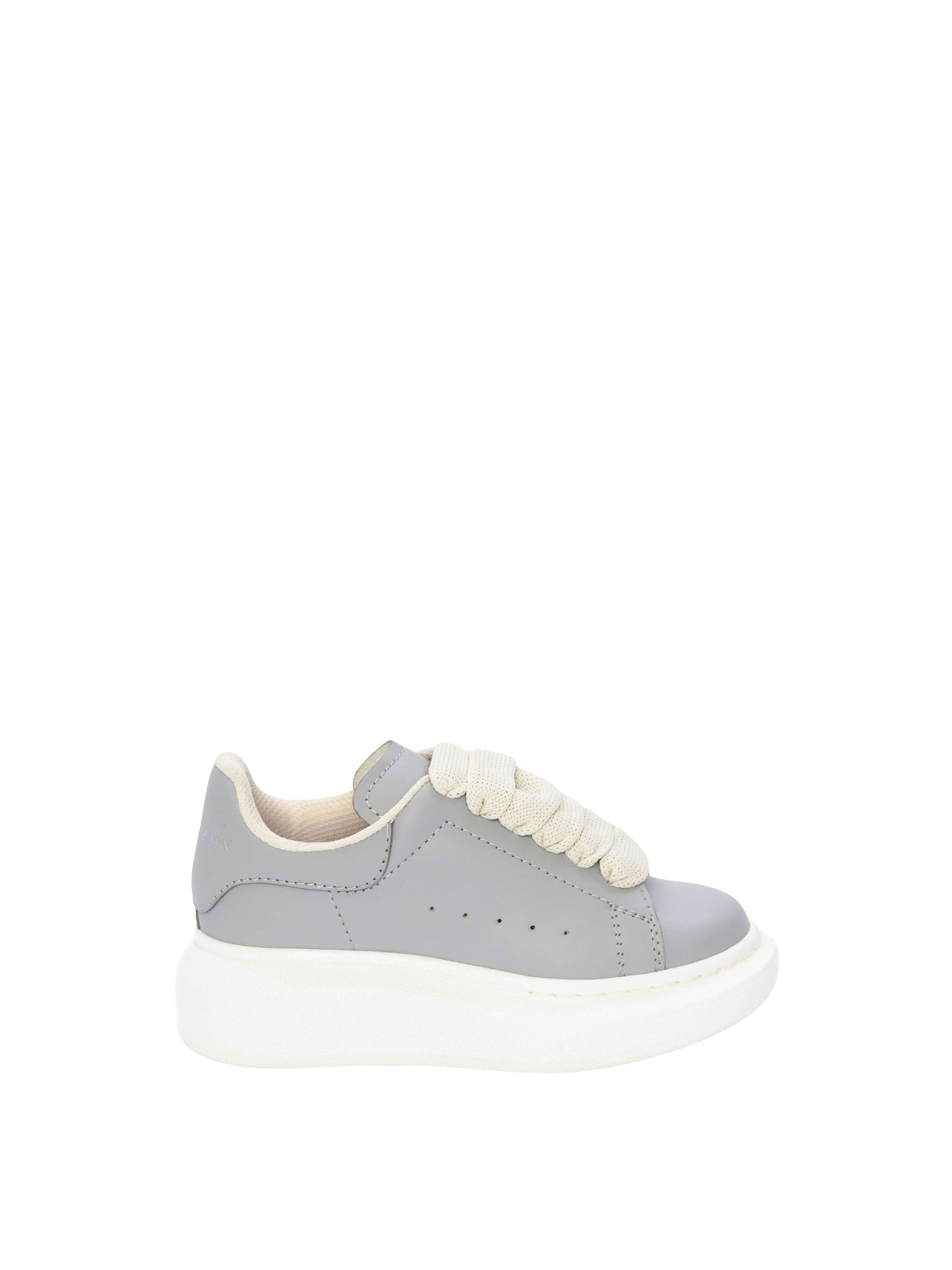 Sneakers à lacets en cuir - Grey