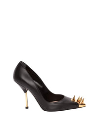 Escarpins cloutés en cuir - Black Gold
