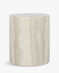 Meuble d'appoint Cesar effet Travertin - Beige