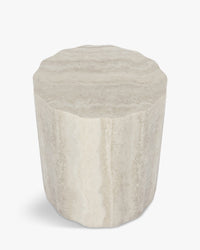 Meuble d'appoint Cesar effet Travertin - Beige
