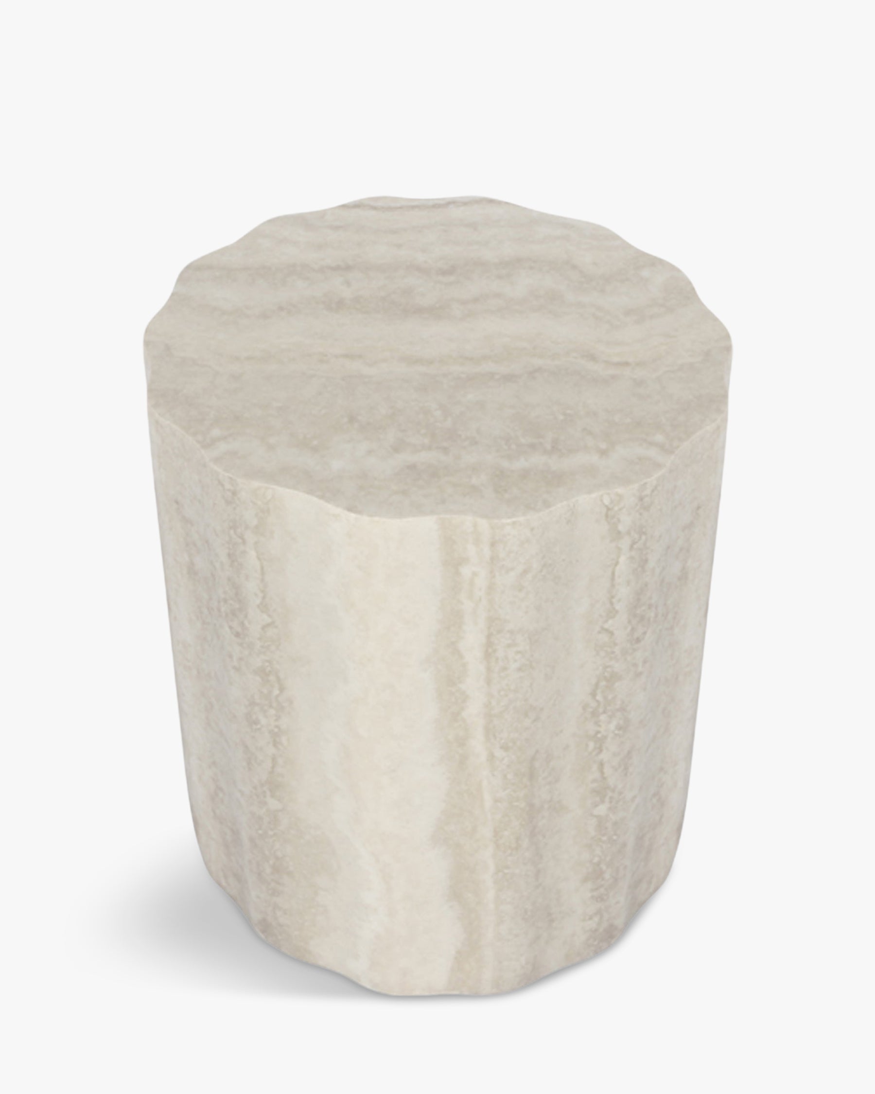 Meuble d'appoint Cesar effet Travertin - Beige