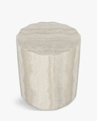 Meuble d'appoint Cesar effet Travertin - Beige
