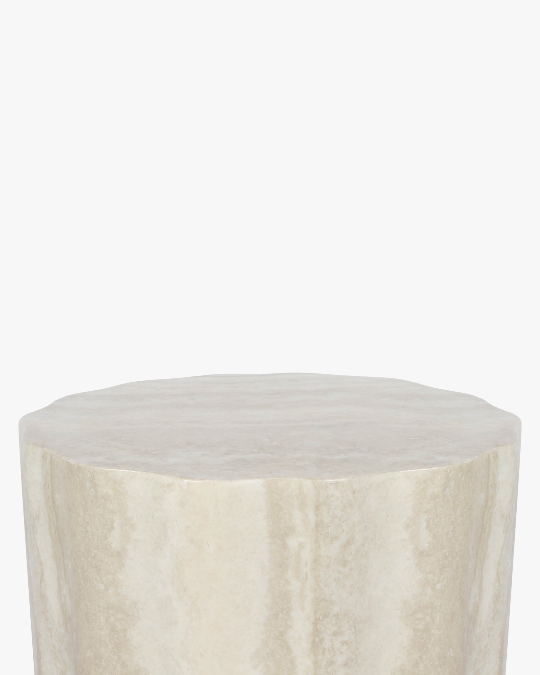 Meuble d'appoint Cesar effet Travertin - Beige