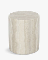 Meuble d'appoint Cesar effet Travertin - Beige