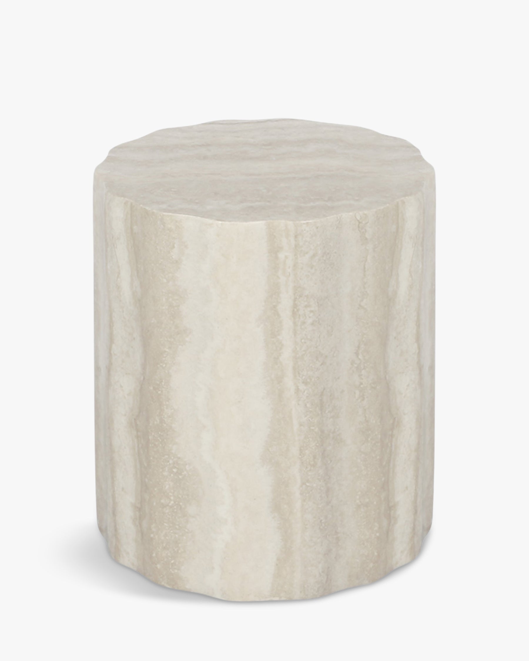 Meuble d'appoint Cesar effet Travertin - Beige