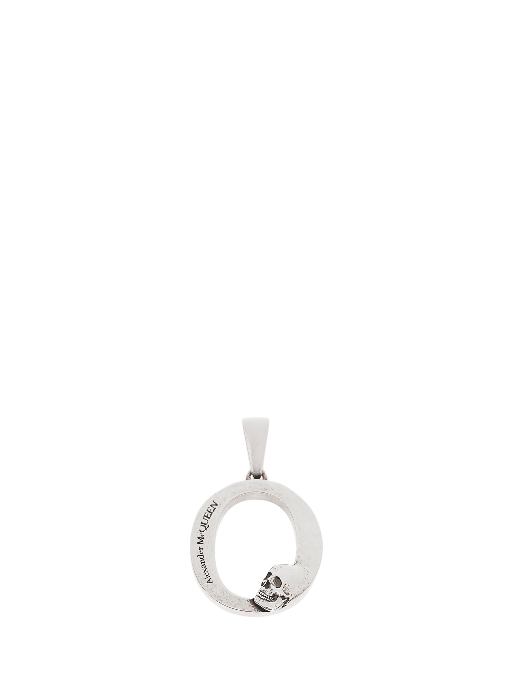 Pendentif lettre O en laiton - Silver