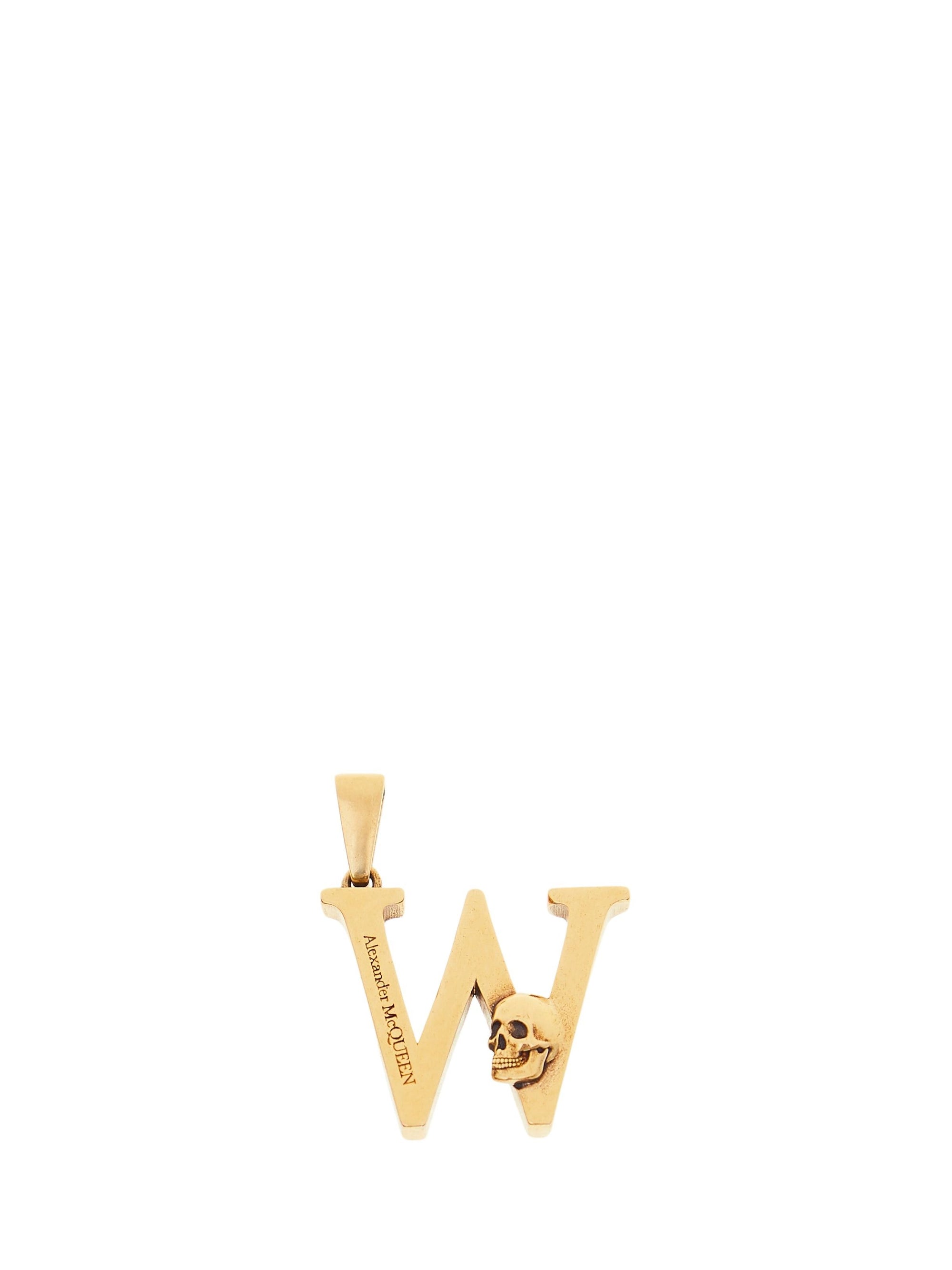 Brass ‘W’ letter pendant - Gold