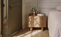 Table de chevet Cooper en bois - Bois noyer