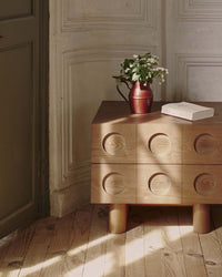 Table de chevet Cooper en bois - Bois noyer