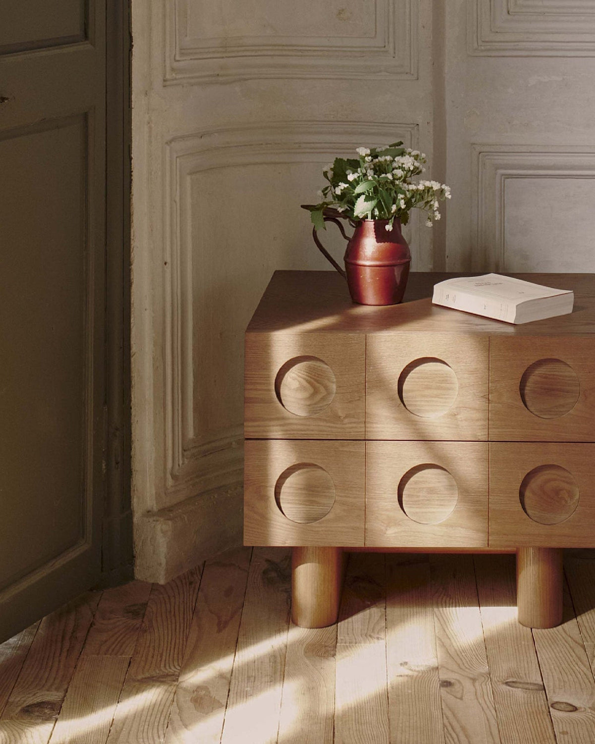 Table de chevet Cooper en bois - Bois noyer