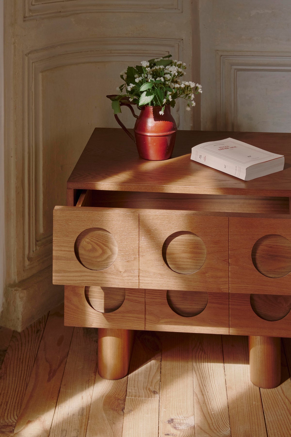 Table de chevet Cooper en bois - Bois noyer