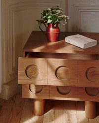 Table de chevet Cooper en bois - Bois noyer