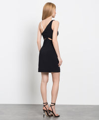 Robe de cocktail asymétrique - Vert Militaire
