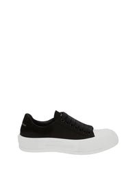 Sneakers à lacets en tissu - Black & White