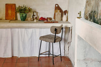 Tabouret de bar Jasper - Tweed taupe