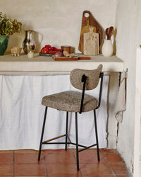 Tabouret de bar Jasper - Tweed taupe