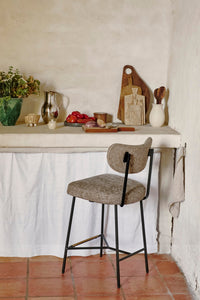 Tabouret de bar Jasper - Tweed taupe
