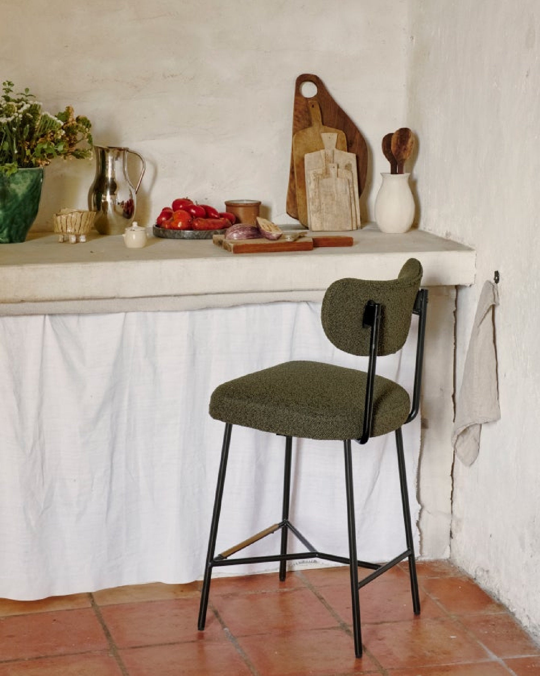 Tabouret de bar Jasper - Vert kaki