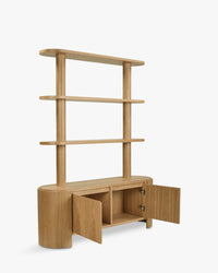 Étagères & bibliothèque Elipse en bois - Bois blond
