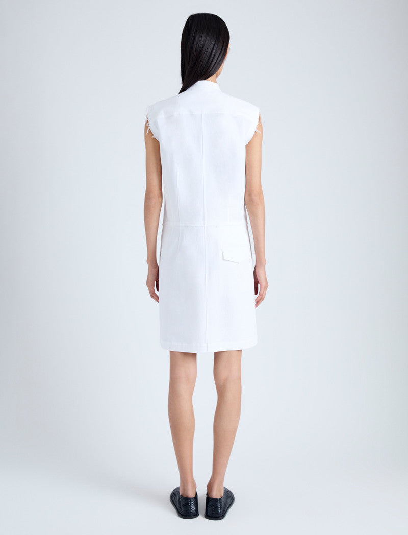 Robe Erica en sergé en coton - Off White