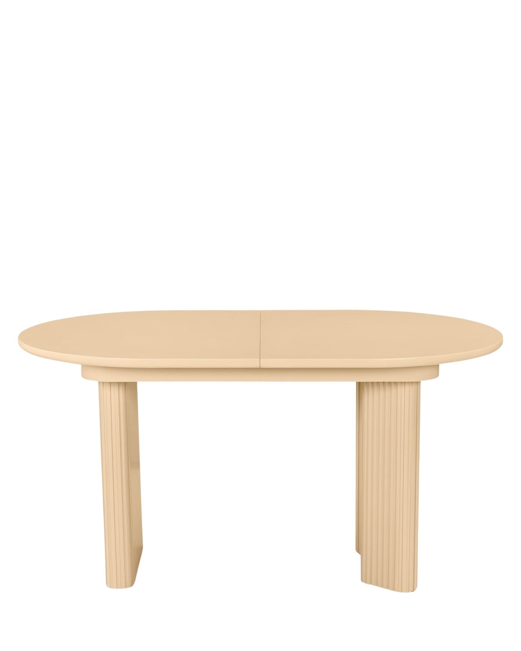 Table à manger extensible Adriano en bois - Beige