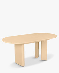 Table à manger extensible Adriano en bois - Beige