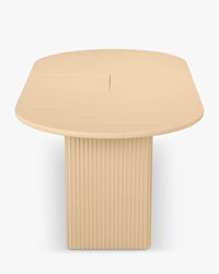 Table à manger extensible Adriano en bois - Beige