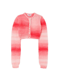 Mohair double-breasted cardigan - Red Space Dye
