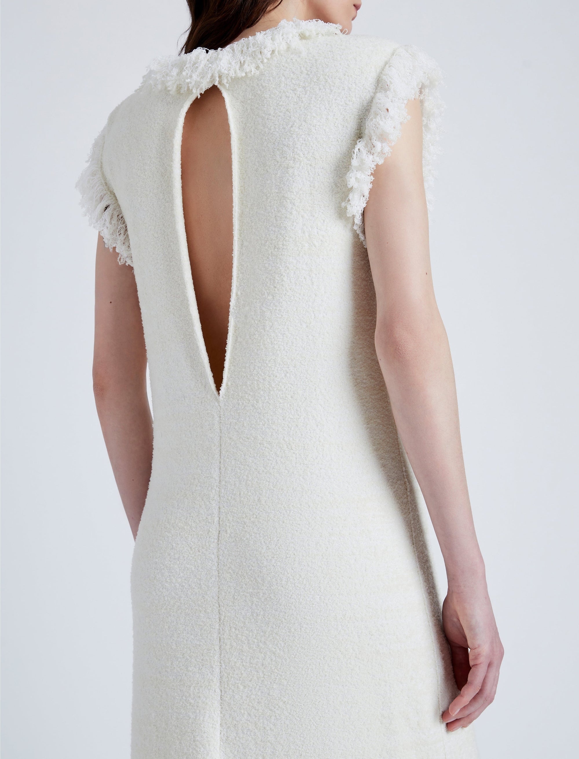 Robe Toni texturée en laine - Ivory