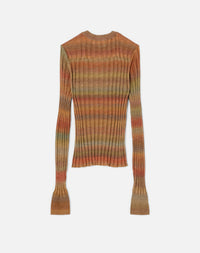 Poor Boy Rib jumper in wool - Bayleaf Combo